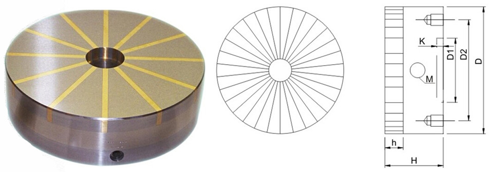 輻射極圓形永磁吸盤(pán)